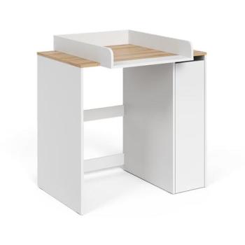 Armario para Lavadora Viktor, Blanco/Artesano, 93.6 x 88.2 cm, 2 Piezas con Cambiador