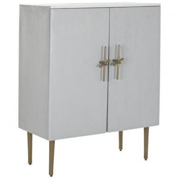 Mueble Auxiliar DKD Home Decor BAR Dorado Blanco Hierro Madera de mango (85 x 45 x 110 cm)