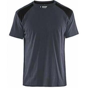 Blaklader Two-Tone Work T-Shirt - Dark Grey/Black, Size XS