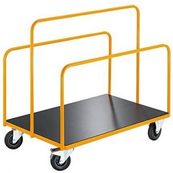 Carro de transporte para planchas con 3 soportes fijos y capacidad de carga de 350 kg