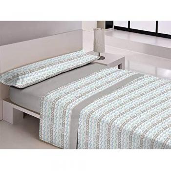 Libela Alcudia Juego de sábanas, Polialgodón, Gris, Cama 135 cm