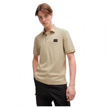 HUGO Men's Dereso Gel Short Sleeve Polo Shirt - Beige