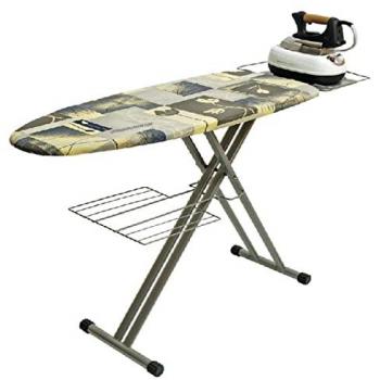 Mesa de Planchar Orbegozo con Rejilla de Acero, Altura Regulable hasta 93 cm, Medidas 117x40 cm y Funda de Algodón 100%