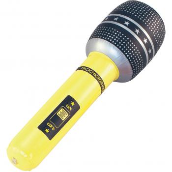 Micrófono Inflable Bristol Novelty 40cm Negro/Amarillo