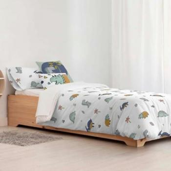 Funda Nórdica Kids&Cotton Italo Small Blanco 175 Hilos 180 x 220 cm