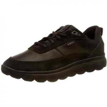 Geox Spherica Men's Nappa Suede Sneakers Black