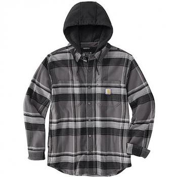 Camisa de Flanela con Capucha Carhartt Rugged Flex - Negro, XL, para Hombre, forro Sherpa