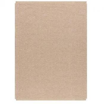 Alfombra de Yute 3650 Beige con Líneas y Flecos, Tejido Plano, 160x220 cm