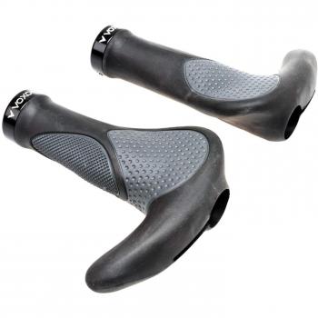 Voxom Ergo GR9 Incluye Bar Ends Asas, Negro de Gris, 138 mm