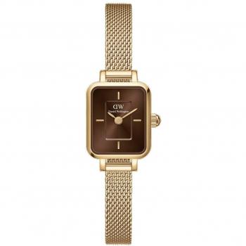 Reloj de Mujer Daniel Wellington Quadro Mini Evergold 15.4x18.2mm - Esfera Ámbar Dorada