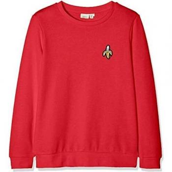 NAME IT Nkfberbel LS Sweat UNB Noos, Sudadera para Niñas, Rojo