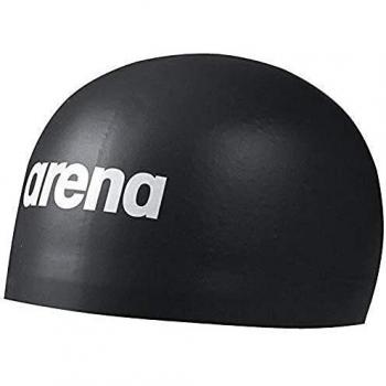 Arena 3D Soft Silicone Bathing Cap - Unisex - Black - Size M