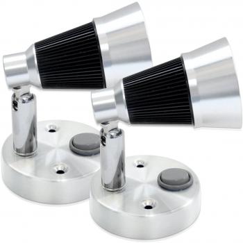 2X Dream Lighting 12V LED Luz de Lectura Giratoria para el interior de Coche/Auto/Remolque/Caravana/Marina/Yate, blanco frío