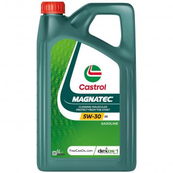 Aceite de Motor para Coche Castrol Magnatec 5W-30, 5 litros, tecnología de moléculas inteligentes que se adhieren a las partes metálicas del motor, protección contra el desgaste y la fricción, mejora la