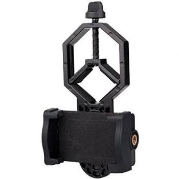 Svbony Adaptador Movil Telescopio Terrestre,Universal Adaptador Smartphone Telescopio Prismáticos,Metal Adaptador Fotografia Telescopio