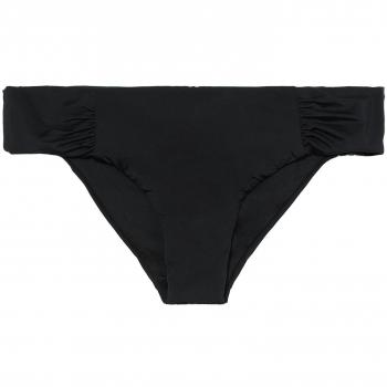 Braguita de Bikini Alta Reciclada con Frunce Lateral Color Sólido Mujer Negra Tamaño S
