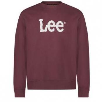 Sudadera sin capucha Lee Wobbly para hombre en color morado terciopelo