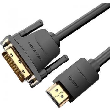 Cable Conversor Vention ABFBH DVI Macho - HDMI Macho 2m Negro