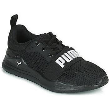 Puma Wired Run PS Kids Sneakers - Lightweight and Breathable Black/White