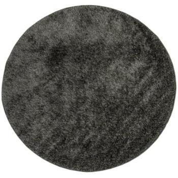Alfombra pelo largo aspecto brillante ISTAN antracita Ø 100 cm