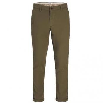 Jack & Jones Slim Fit Olive Night Chino Pants for Men 28/30