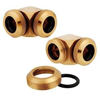 Corsair Hydro X Series 90 Grad XF Hardline 12 mm OD Fittings Twin