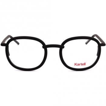 Kartell KL021V 01 Men's Eyeglasses Black Size 49 - Frame Only with Blue Light Block Available