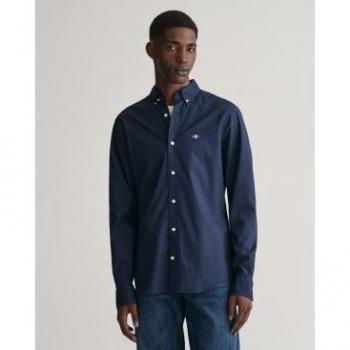 Fit de Popelina para Hombre - Azul Marinho