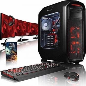 VIBOX Species-X GXL770-121 Paquet - 4,0GHz Intel i7 8-Core CPU, GTX 1070 GPU, Extremo, Ordenador de sobremesa Gaming con enfriador por agua con monitor, No OS incluido
