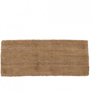 Alfombra Trenzada Natural de Yute y Fibra de Coco Beige 70 x 170 cm