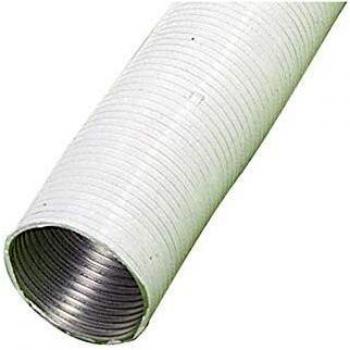 Wolfpack Tubo Aluminio Compacto Ø 120 mm, Ventilador Extractor, Tubo Campana, Ventilación Doméstica, Color Blanco