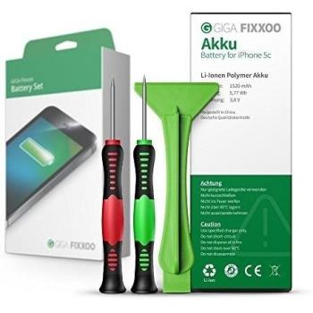 GIGA Fixxoo Batería iPhone 5c, Kit de Reparación con Herramientas e Instrucciones