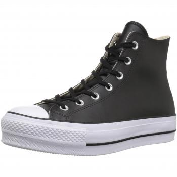Converse Chuck Taylor All Star Lift Clean Leather High-Top Sneakers for Women - Black