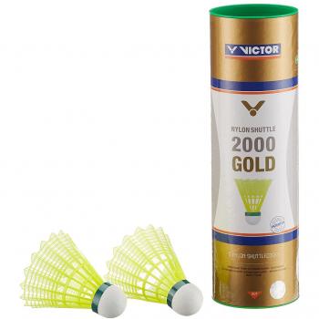 VICTOR Nylon Federball Shuttle 2000 6 unidades, Multicolor