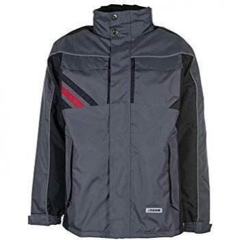 Chaqueta de Invierno Planam Highline, Gris Oscuro/Negro/Rojo, Talla L