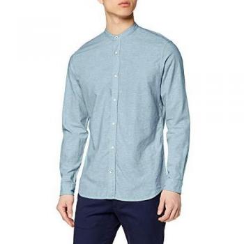 Jack&Jones Camisa Hombre XS Verde Claro 12163856 JJESUMMER Band Shirt LS S20 STS Verdant Green Slim