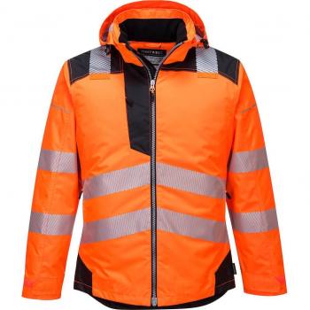 Chaqueta de Invierno Impermeable Térmica PW3 de Alta Visibilidad Naranja/Negra XS