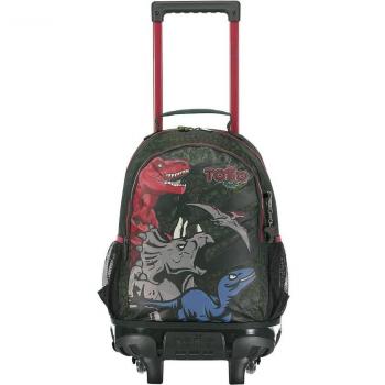 Mochila Escolar con Ruedas Mediana - Diseño T-Rex