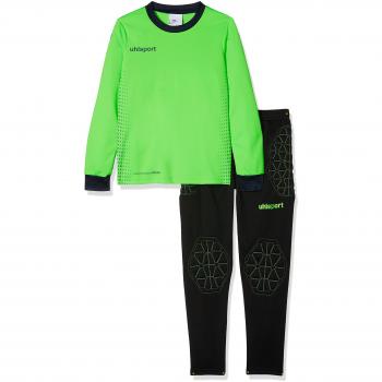 Uhlsport Score Goalkeeper Set Junior Portero, Niños, Fluo Verde/Marino, 128