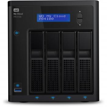 WD Diskless My Cloud Pro Series PR4100 Network Attached Storage - NAS - WDBNFA0000NBK-NESN