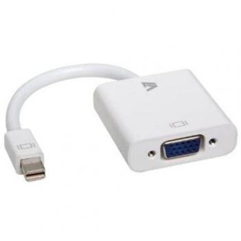 Adaptador V7 Mini DisplayPort a VGA Macho/Hembra Blanco CBL-MV1WHT-5E