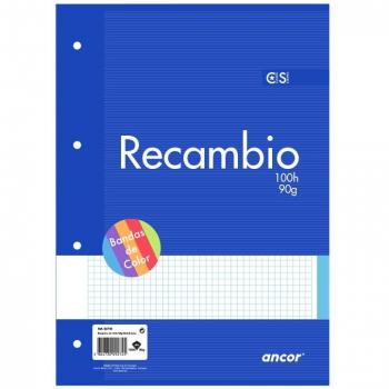 Ancor Recambio de 100 Hojas 90gr Tamaño A4 Cuadriculado