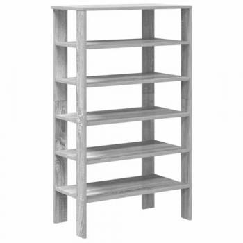 Mueble Zapatero Gris Sonoma 61x32x105 cm de Madera Contrachapada