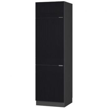 Armario Empotrado para Frigorífico Fame-Line, 60 cm, Rayas Negras, Anthracite, Vicco
