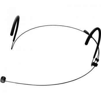 Galaxy Audio HSM8 Dual-Ear Unidirectional Headset Microphone with 4x Shure Cables, Black