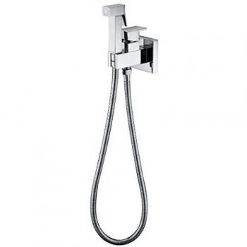 Grifo para bidet empotrado Imex Irlanda RDM003 - Grifería monomando empotrada para bidé hecha de latón, ducha higiénica empotrada y monomando, color negro mate RDM001