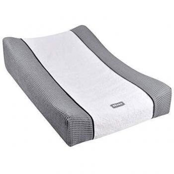 Béaba Funda para Colchón Cambiador Sofalange, 100% Algodón Ecológico, Tejido de Rizo, Absorvente, Tejidos Certificados Oekotex, Lavable a Máquina, Made in France, Gris