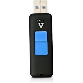 V7 VF332GAR-BLK-3E Slider Memoria USB 3.0 Flash Drive de 32 GB negro/azul