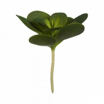 Ibergarden Planta Decorativa Hojas Redonda Plástico 18 x 23 x 18 cm (6 Unidades) - Aire de Originalidad - Color Verde - Material de Plástico - Medidas Aproximadas - Diseño de Hojas
