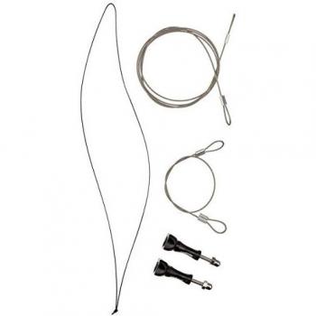 Mantona Set de línea de Seguridad de Acero Inoxidable 100 cm  NegroPlata